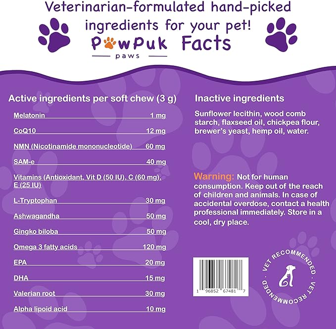 Calming and Cognition Supplement for Dogs